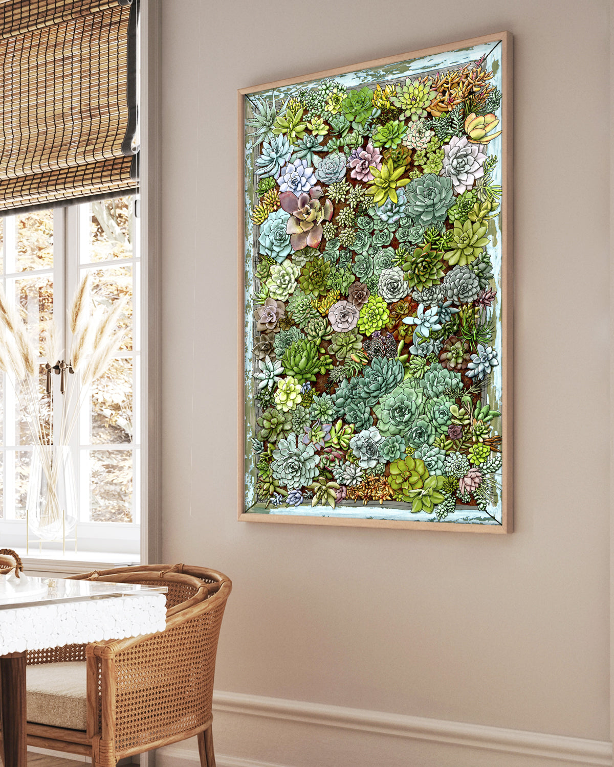 Succulent living wall art by Jen Montgomery.