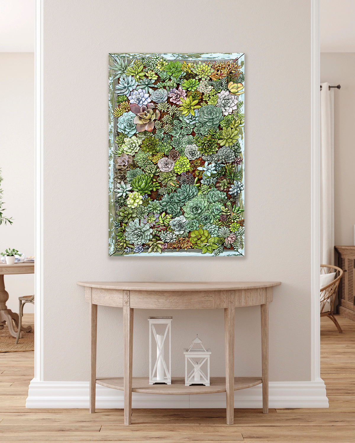 Succulent living wall art by Jen Montgomery.