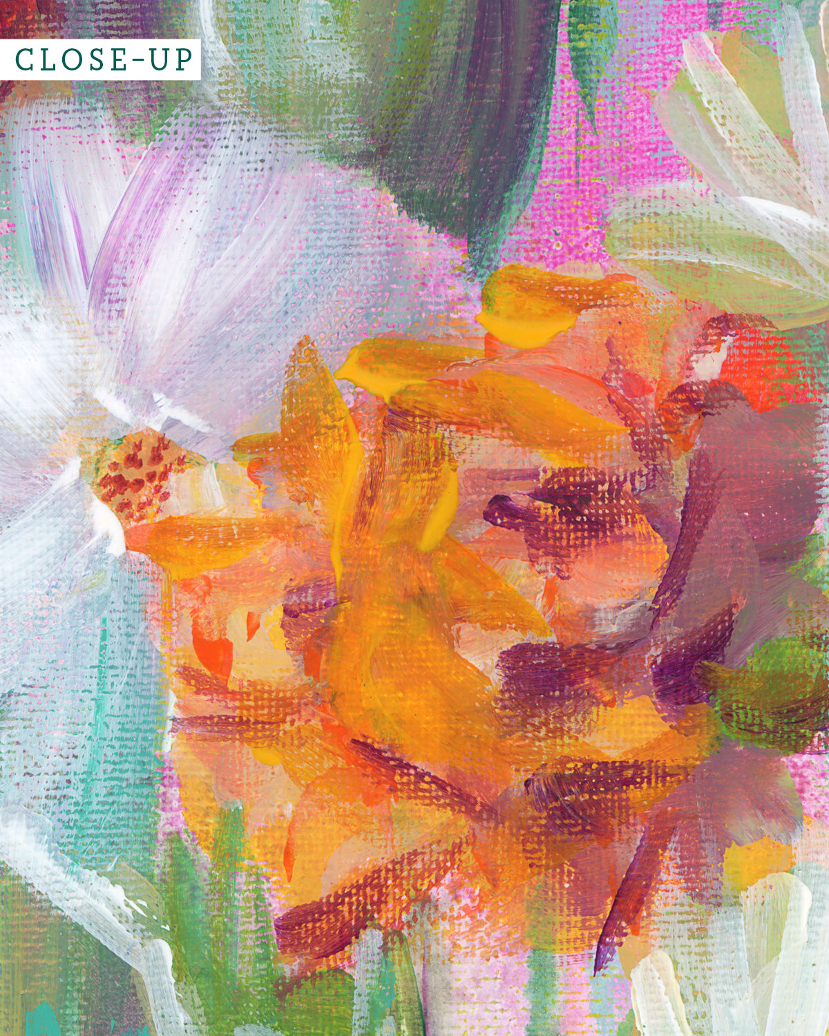 Close-up of Flowering Cacti No. 003 canvas art print featuring flowering cacti.