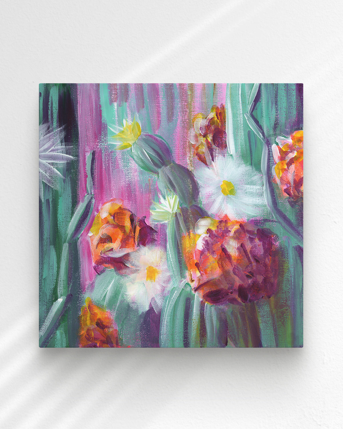 Flowering Cacti No. 005 canvas art print featuring flowering cacti.