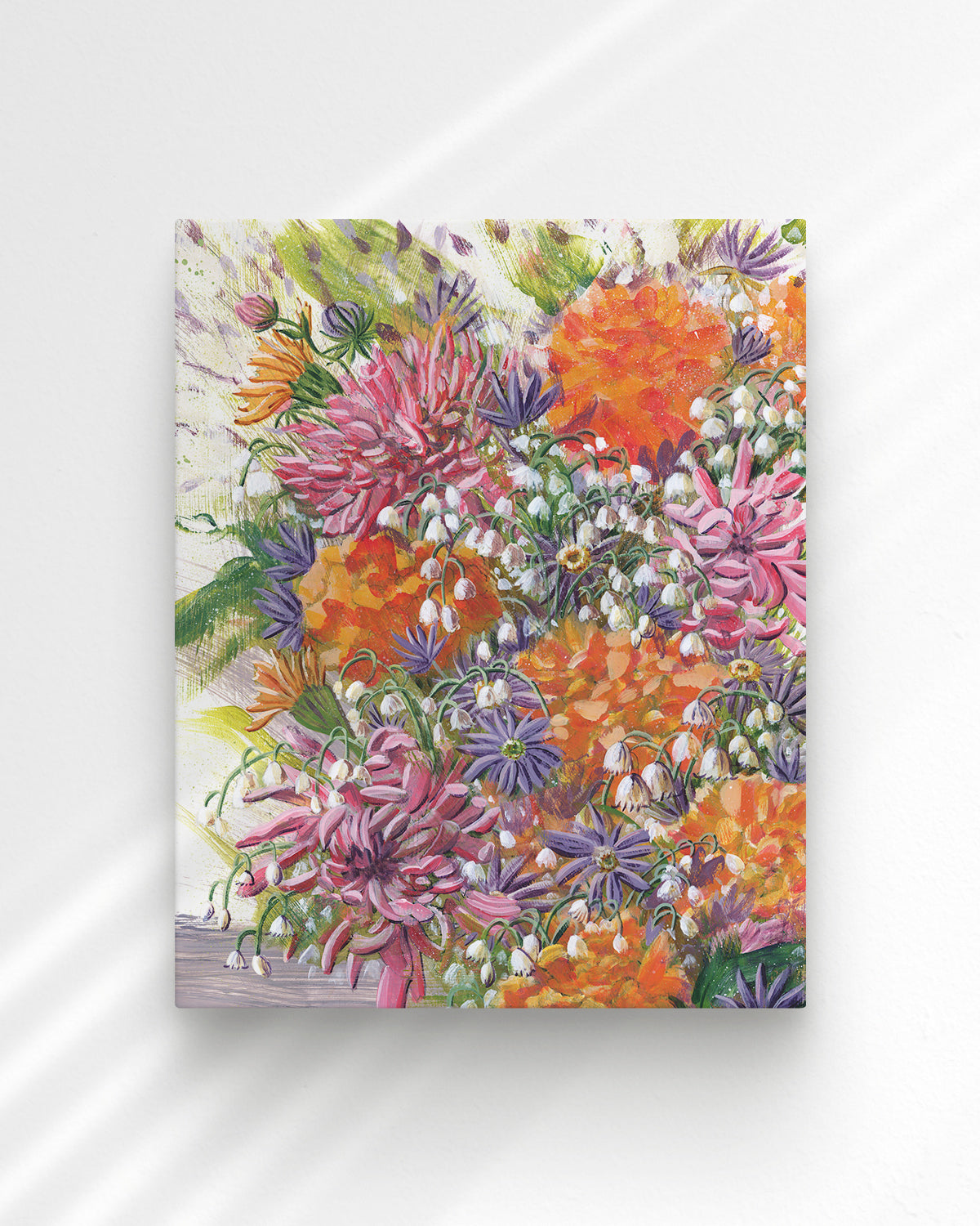 Colorful flower artwork by Jen Montgomery.