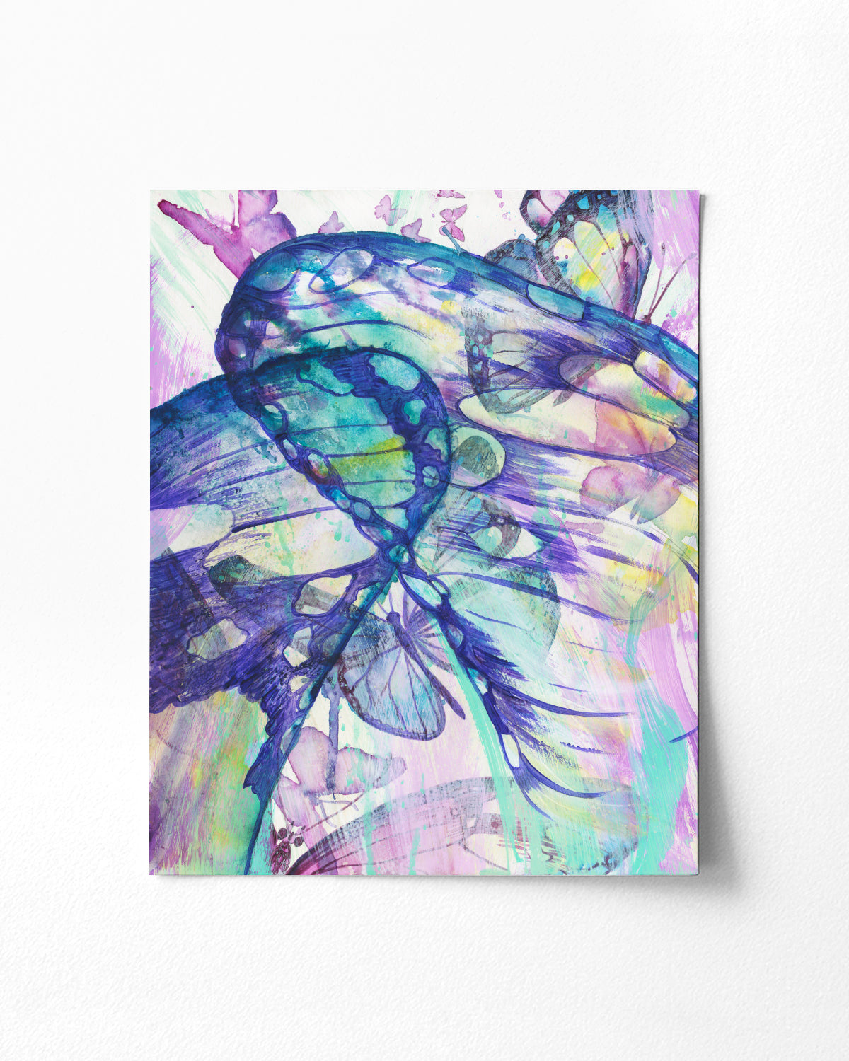 Surged Veil art print featuring butterfly wings from the point of view of being inside of a cocoon.