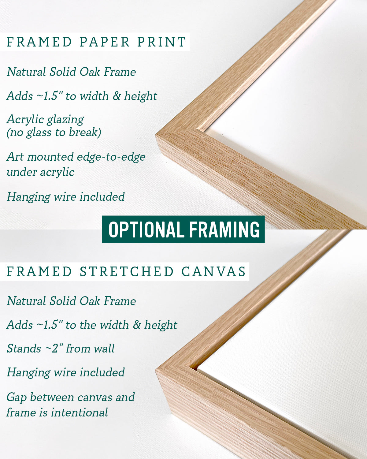 Frame options from Jen Montgomery's Shopify store.