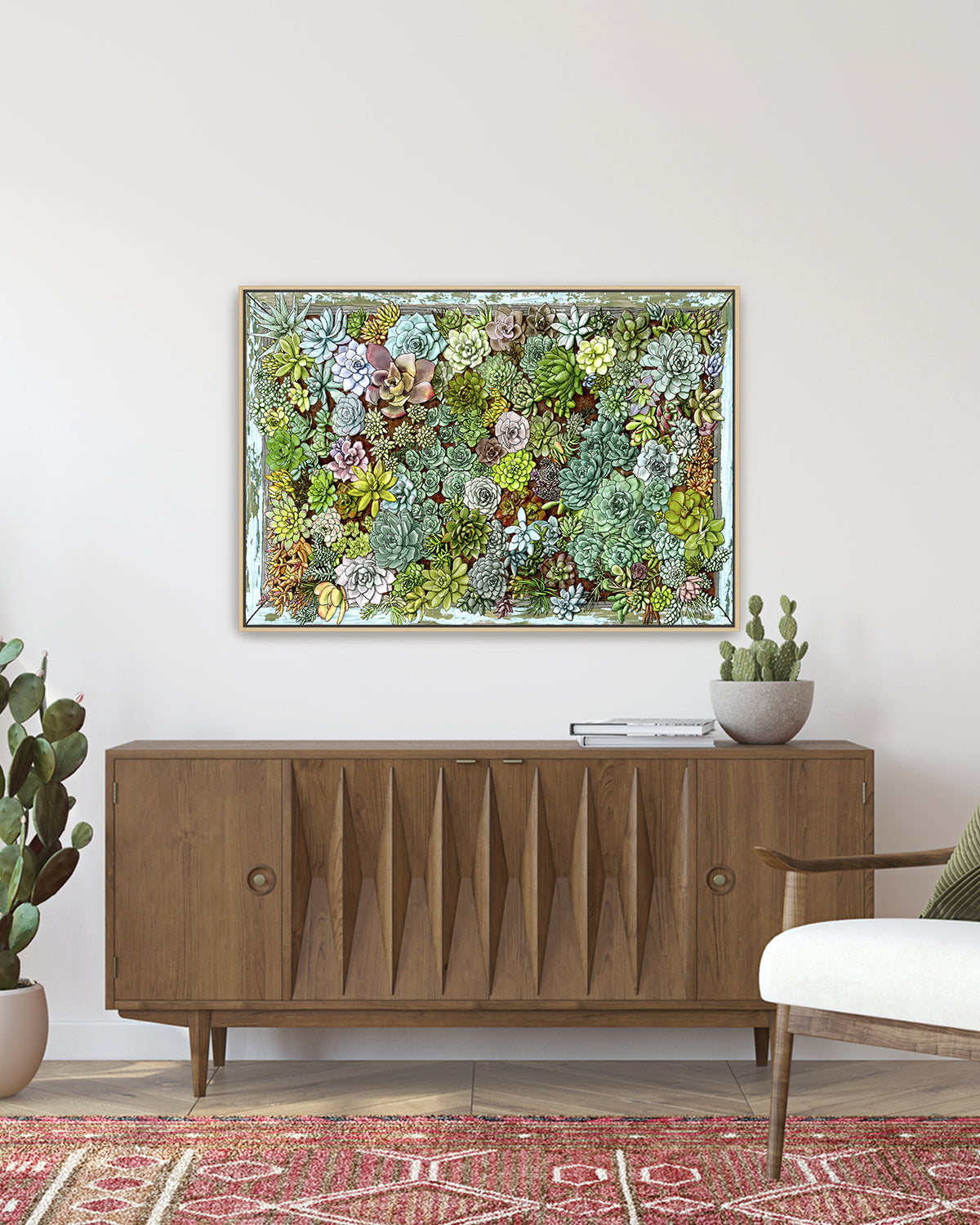 Succulent living wall art by Jen Montgomery.