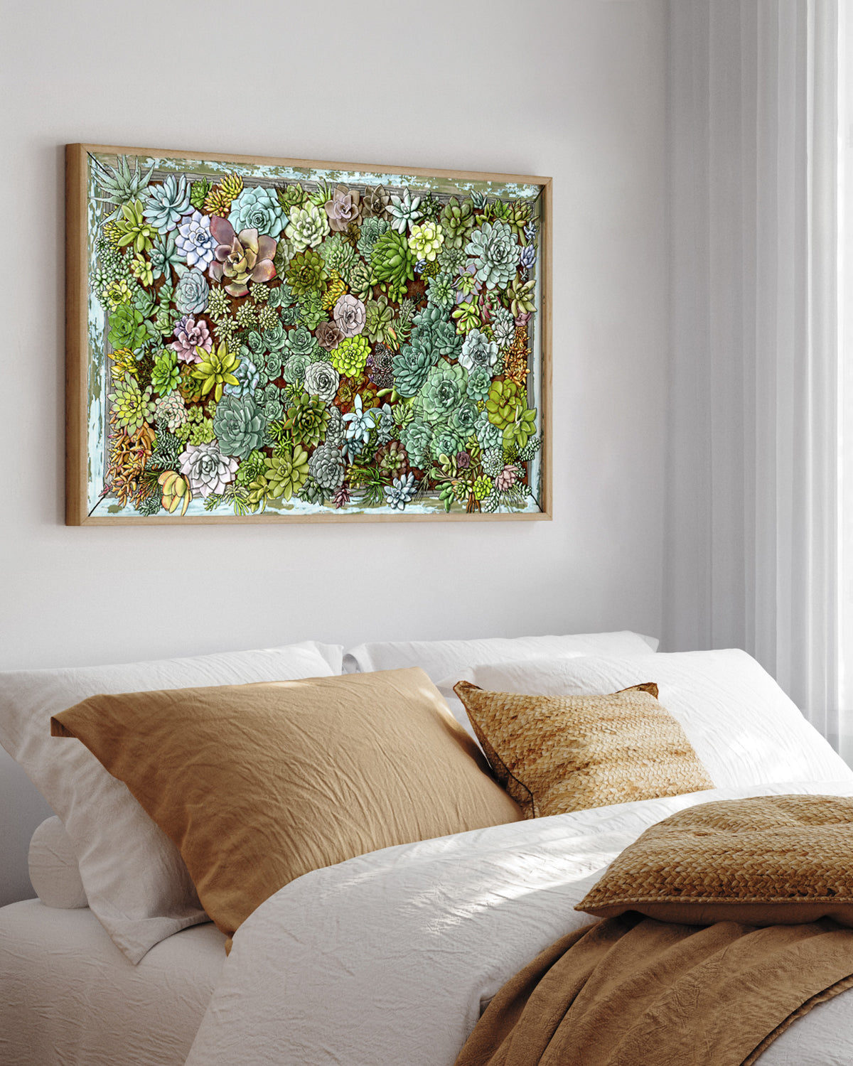 Succulent living wall art by Jen Montgomery.