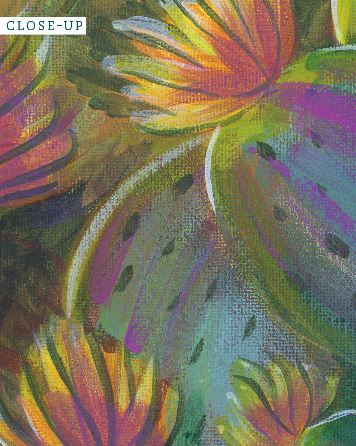 Close-up of Flowering Cacti No. 001  art print featuring flowering cacti.