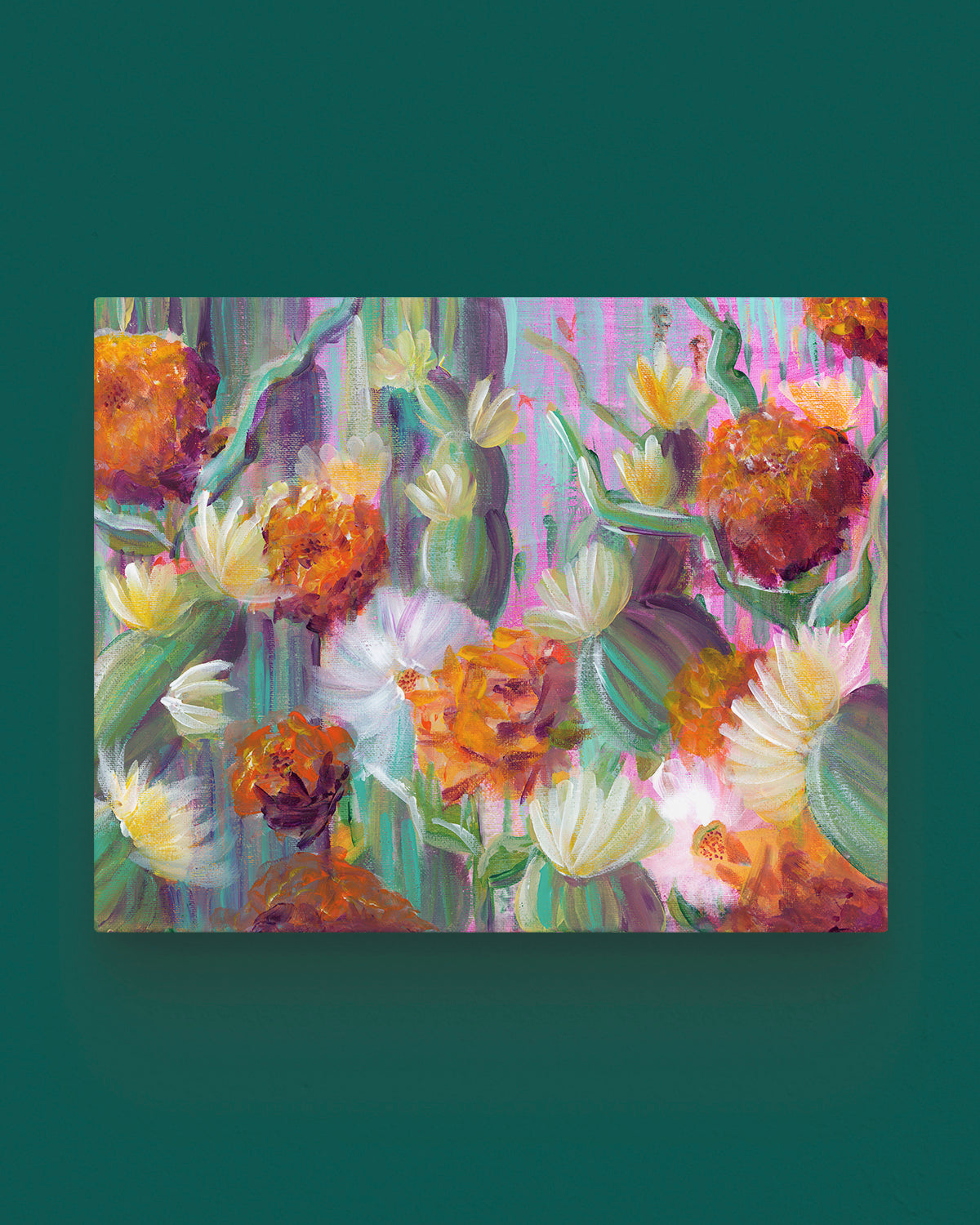 Flowering Cacti No. 003 canvas art print featuring flowering cacti. 